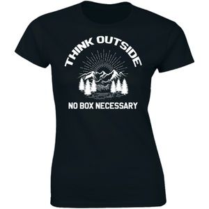 Half It Tops - Think Outside No Box Necessary Tee Women's T-shirt Half It Tops - Think Outside No Box Necessary Tee Women's T-shirt